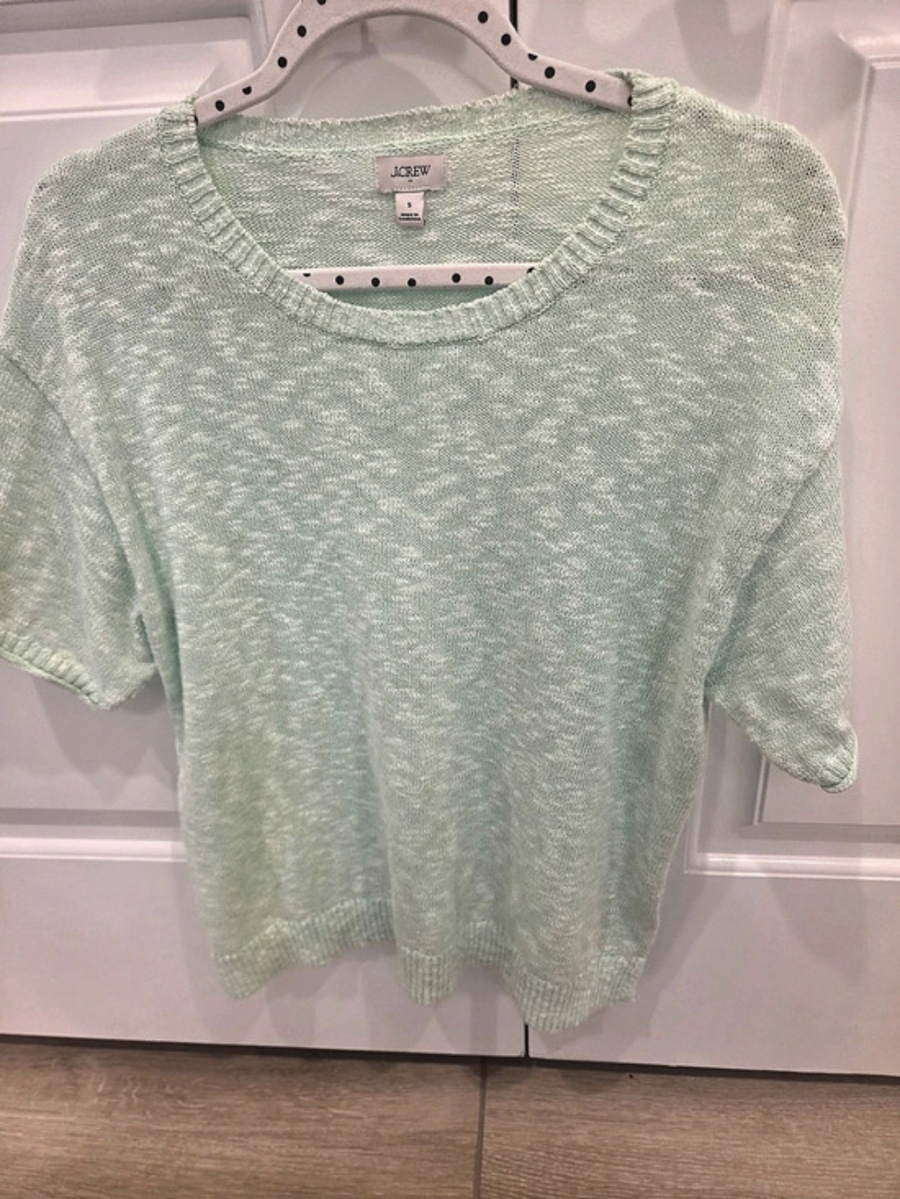 J.Crew Short Sleeve Knit Sweater in Green Like New